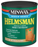 Minwax Helmsman 630510444 Spar Urethane Paint, Semi-Gloss, Liquid, Crystal Clear, 1 qt, Can